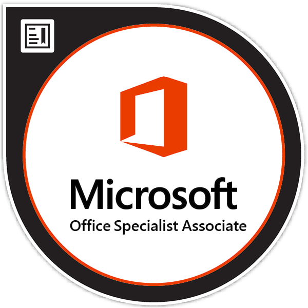 Microsoft Office Specialist Associate Certification Badge